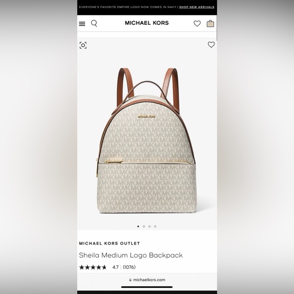 Michael Kors Sheila Medium Logo Backpack - Picture 1 of 5